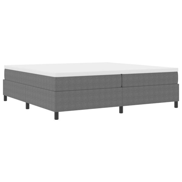 vidaXL Κρεβάτι Box Spring με Στρώμα σε Ανοιχτό Γκρι, 200 x 200 cm, Ύφασμα Κορδούρας