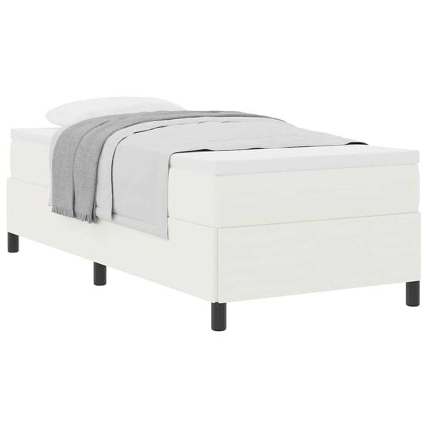 vidaXL Σκελετός Κρεβατιού Κρεμ 100 x 200 cm Βελούδο