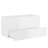 vidaXL Ντουλάπι Νιπτήρα Γυαλιστερό Λευκό 90x38,5x45 εκ. από Επεξ. Ξύλο