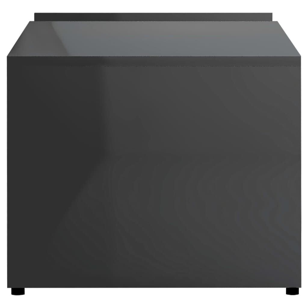 vidaXL Τραπεζάκι Σαλονιού Γυαλιστερό Γκρι 90x45x35 εκ. Επεξ. Ξύλο