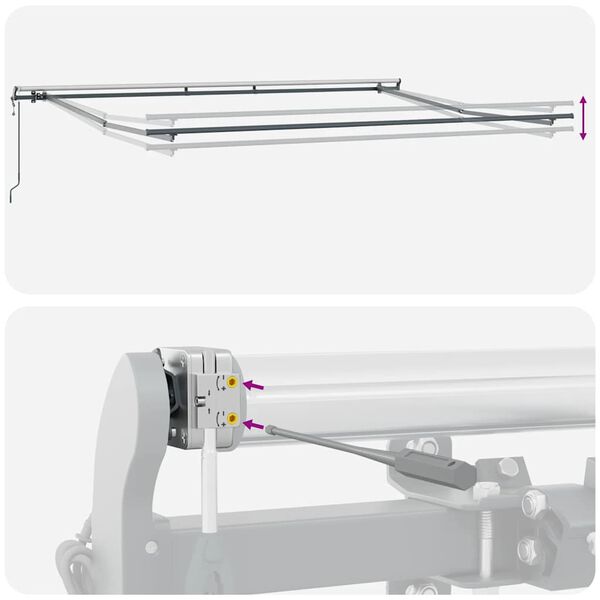 vidaXL Τέντα Πτυσσόμενη Αυτόματη Καφέ 500x300 εκ.