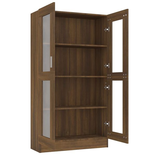 vidaXL Βιτρίνα Καφέ Δρυς 82,5 x 30,5 x 150 εκ. από Επεξεργασμένο Ξύλο
