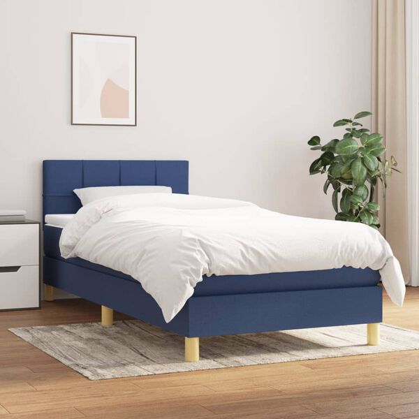 vidaXL &Kappa;&rho;&epsilon;&beta;ά&tau;&iota; Boxspring &mu;&epsilon; &Sigma;&tau;&rho;ώ&mu;&alpha; &Mu;&pi;&lambda;&epsilon; 100 x 200 &epsilon;&kappa;. &Upsilon;&phi;&alpha;&sigma;&mu;ά&tau;&iota;&nu;&omicron;