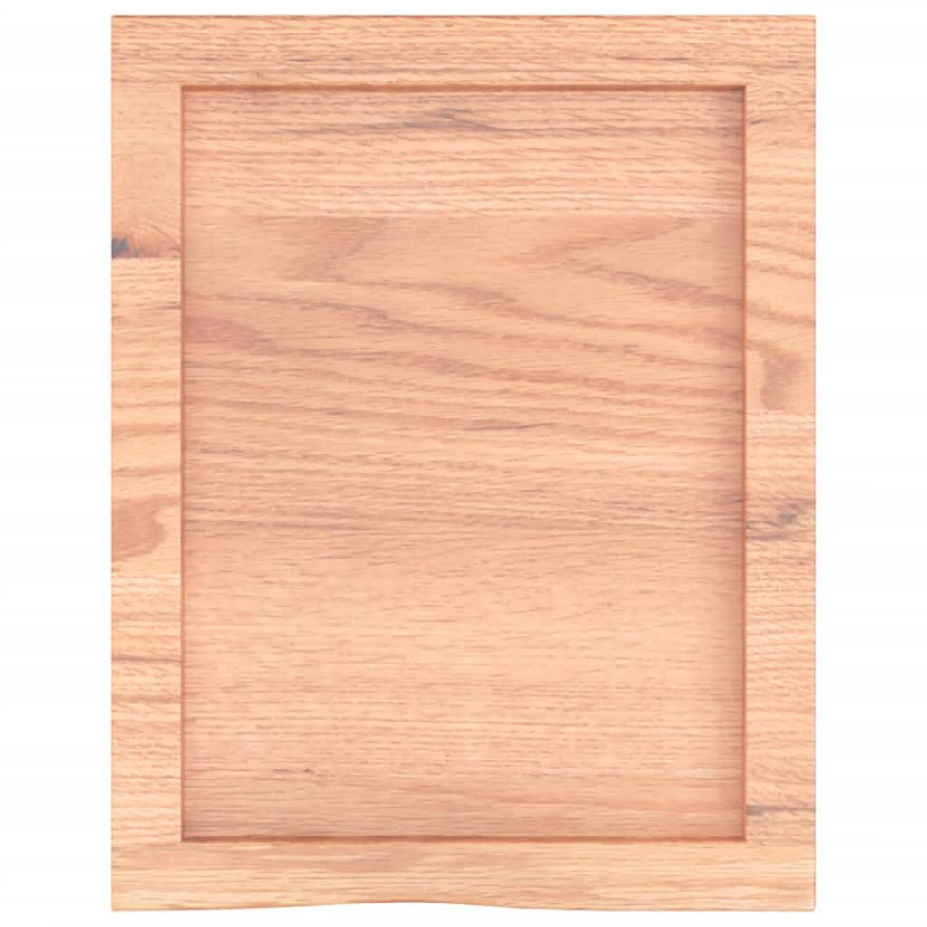 vidaXL Ράφι Τοίχου Ανοιχτό Καφέ 40x50x(2-4)εκ. Επεξ. Μασίφ Ξύλο Δρυός