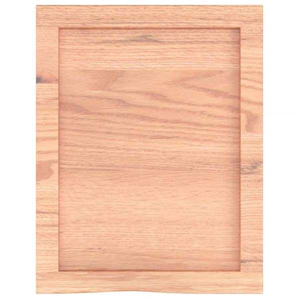 vidaXL Ράφι Τοίχου Ανοιχτό Καφέ 40x50x(2-4)εκ. Επεξ. Μασίφ Ξύλο Δρυός