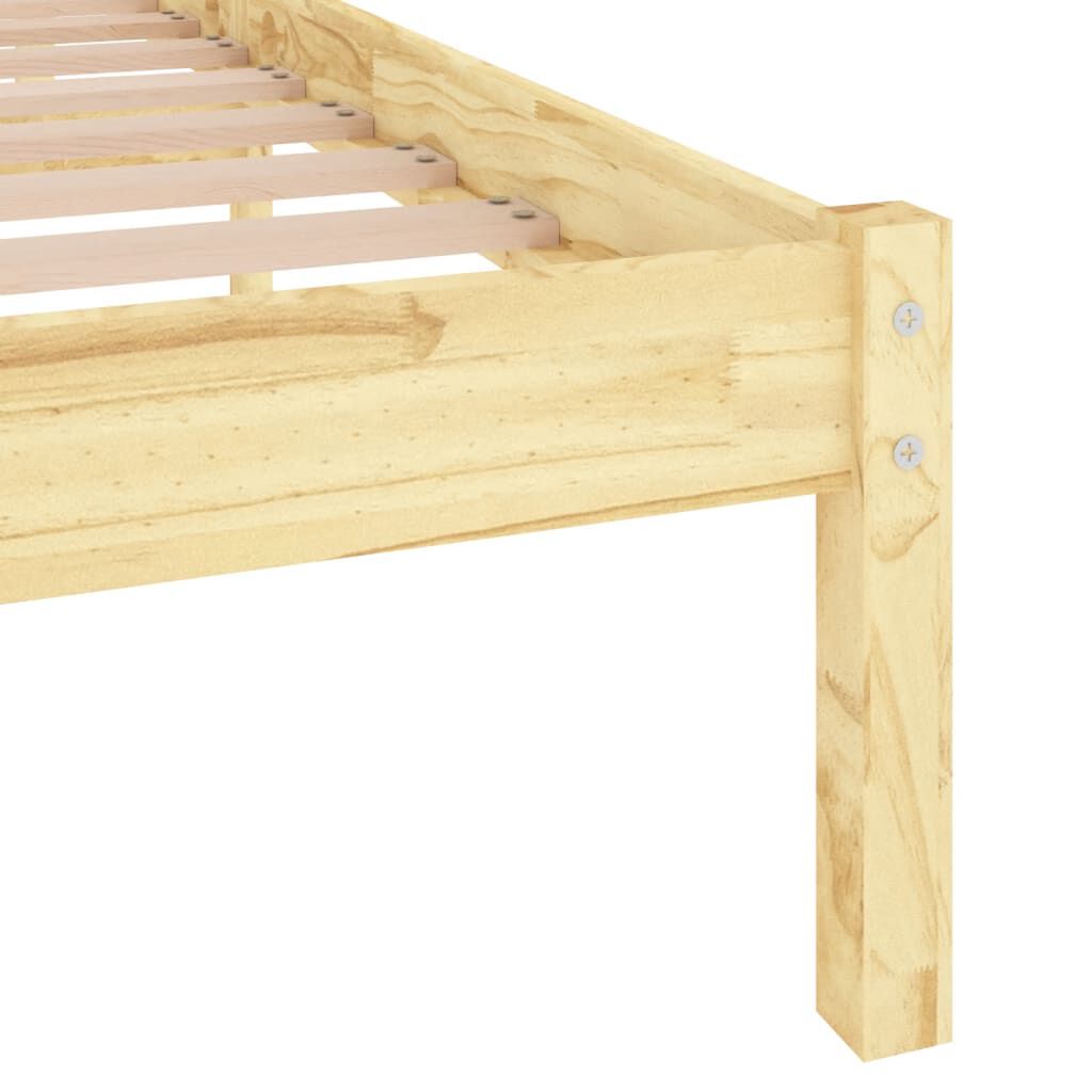 vidaXL Πλαίσιο Κρεβατιού 120 x 190 εκ. από Μασίφ Ξύλο Small Double