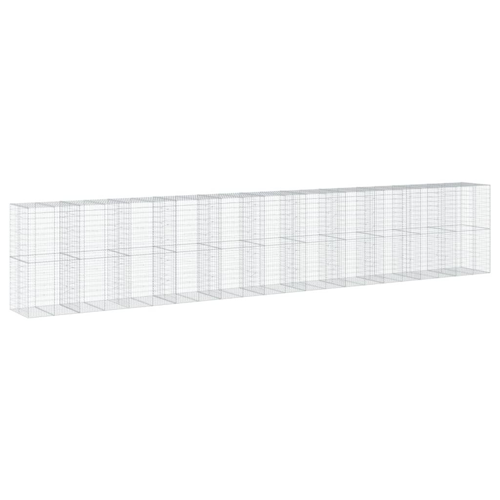 vidaXL Συρματοκιβώτιο με Κάλυμμα 1100x100x200 εκ. Γαλβανισμένο Χάλυβα