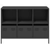 vidaXL Ντουλάπι Μαύρο 101,5x39x73,5 εκ. από Χάλυβα Ψυχρής Έλασης