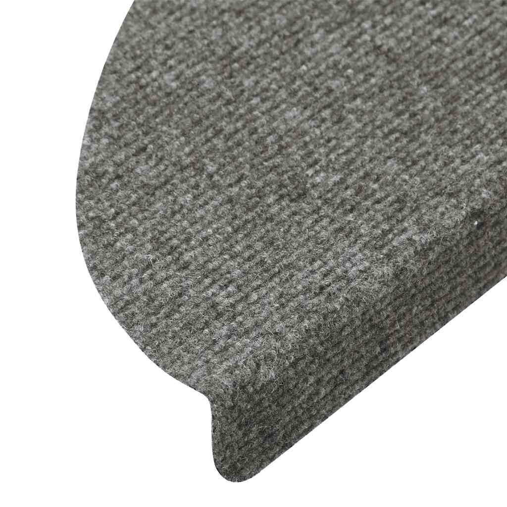 vidaXL Πατάκια Σκάλας Αυτοκόλλητα 15 τεμ. Γκρι 56x17x3 εκ.