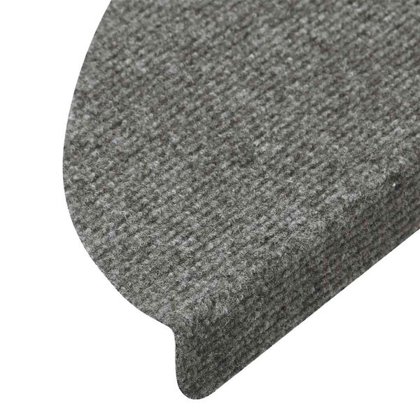 vidaXL Πατάκια Σκάλας Αυτοκόλλητα 15 τεμ. Γκρι 56x17x3 εκ.