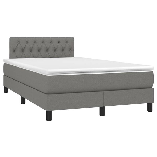 vidaXL &Kappa;&rho;&epsilon;&beta;ά&tau;&iota; Boxspring &mu;&epsilon; &Sigma;&tau;&rho;ώ&mu;&alpha; & LED &Sigma;&kappa;.&Gamma;&kappa;&rho;&iota; 120x190&epsilon;&kappa;. &Upsilon;&phi;&alpha;&sigma;&mu;ά&tau;&iota;&nu;&omicron;