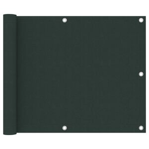 vidaXL Διαχωριστικό Βεράντας Σκούρο Πράσινο 75x300 εκ. Ύφασμα Oxford