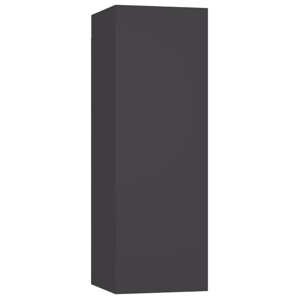 vidaXL Έπιπλα Τηλεόρασης 2 τεμ. Γκρι 30,5 x 30 x 90 εκ. από Επεξ. Ξύλο