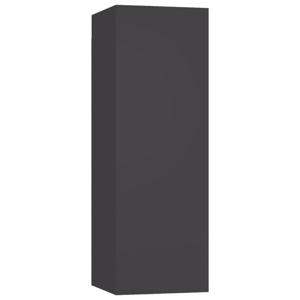 vidaXL Έπιπλα Τηλεόρασης 2 τεμ. Γκρι 30,5 x 30 x 90 εκ. από Επεξ. Ξύλο