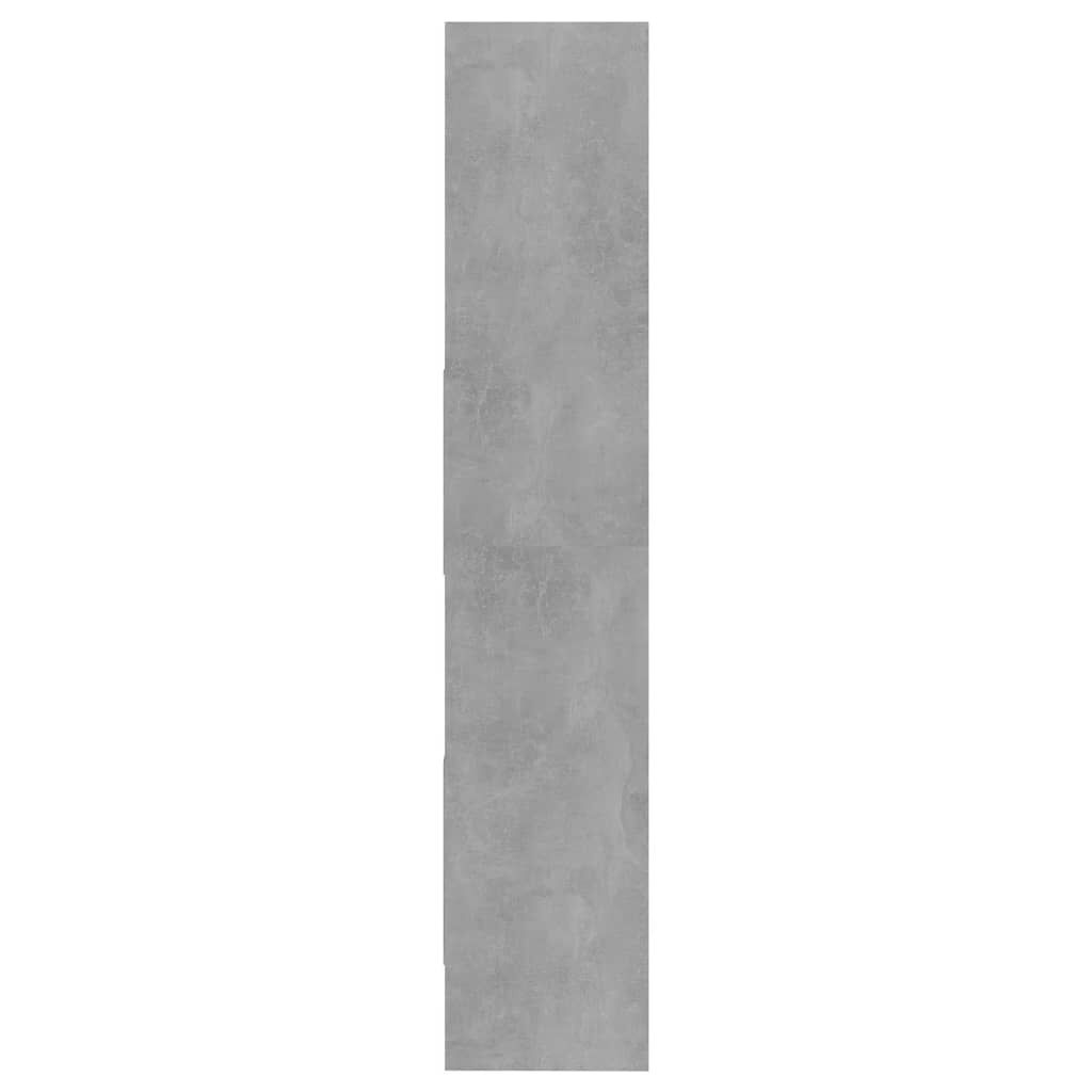 vidaXL Βιβλιοθήκη Γκρι Σκυροδέματος 40 x 35 x 180 εκ. από Επεξ. Ξύλο