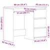 vidaXL Γραφείο Μαύρο 90 x 45 x 76 εκ. από Επεξ. Ξύλο