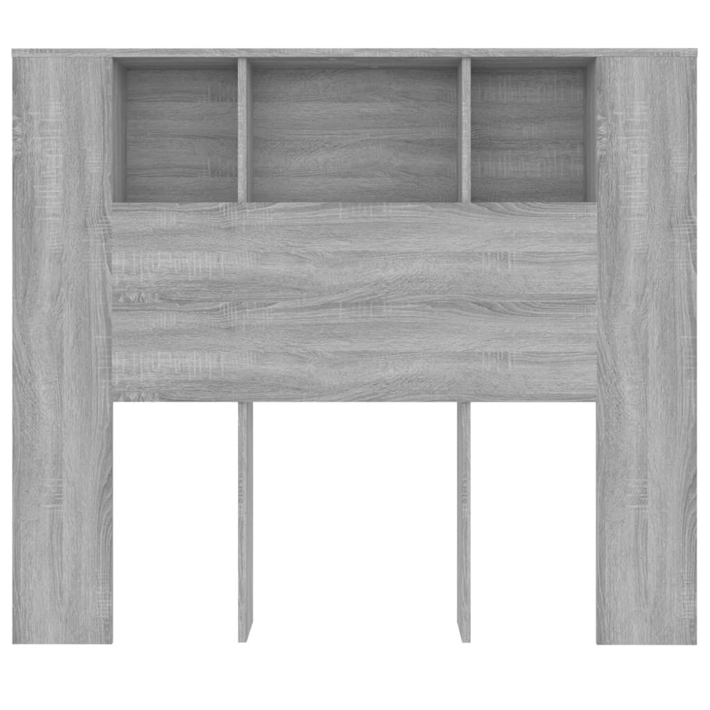 vidaXL Κεφαλάρι Με Αποθηκευτικό Χώρο Γκρι Sonoma 120 x 18,5 x 102,5 εκ
