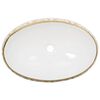 vidaXL Νιπτήρας Οβάλ Λευκός και Χρυσός 59 x 40 x 15 εκ. Κεραμικός