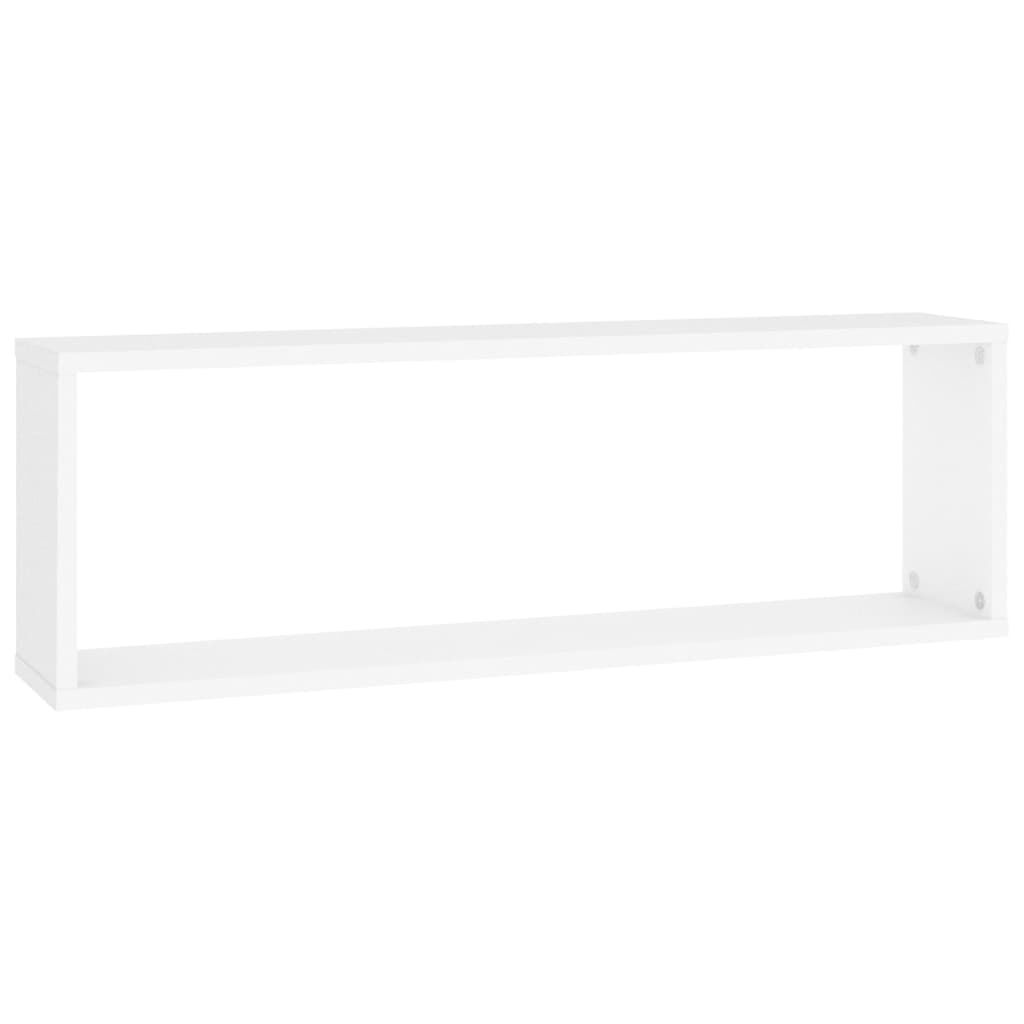 vidaXL Ράφια Κύβοι Τοίχου 6 τεμ. Λευκά 80 x 15 x 26,5 εκ. Μοριοσανίδα