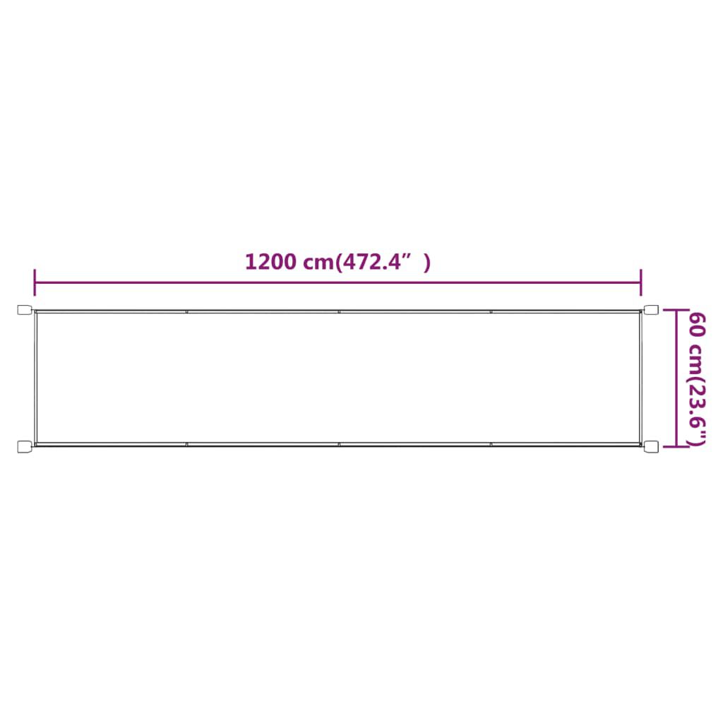 vidaXL Τέντα Κάθετη Τερακότα 60 x 1200 εκ. από Ύφασμα Oxford