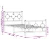 vidaXL Πλαίσιο Κρεβατιού με Κεφαλάρι&Ποδαρικό Μαύρο 90x200 εκ. Μέταλλο