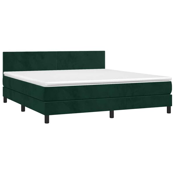 vidaXL &Kappa;&rho;&epsilon;&beta;ά&tau;&iota; Boxspring &mu;&epsilon; &Sigma;&tau;&rho;ώ&mu;&alpha; & LED &Sigma;&kappa;. &Pi;&rho;ά&sigma;&iota;&nu;&omicron; 160x200&epsilon;&kappa; &Beta;&epsilon;&lambda;&omicron;ύ&delta;&omicron;
