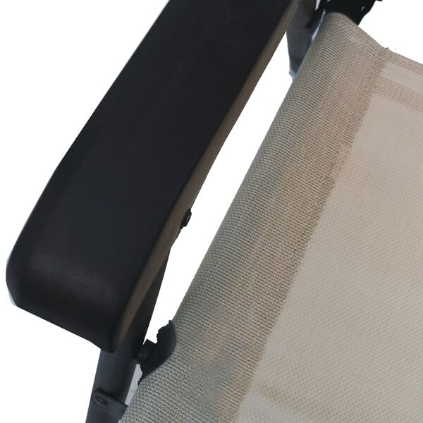 vidaXL Καρέκλες Κήπου Πτυσσόμενες 2 τεμ. Taupe από Textilene