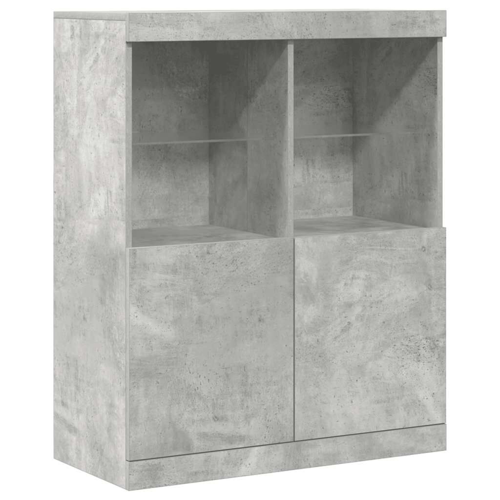 vidaXL Ντουλάπι Γκρι Σκυροδέματος 81x37x100 εκ. Επεξεργασμένο Ξύλο