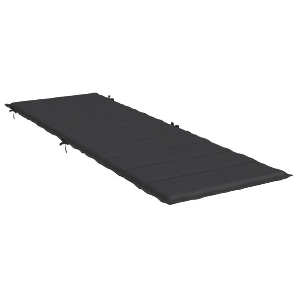 vidaXL Μαξιλάρι Ξαπλώστρας Μαύρο 186x58x4 εκ. από Ύφασμα Oxford
