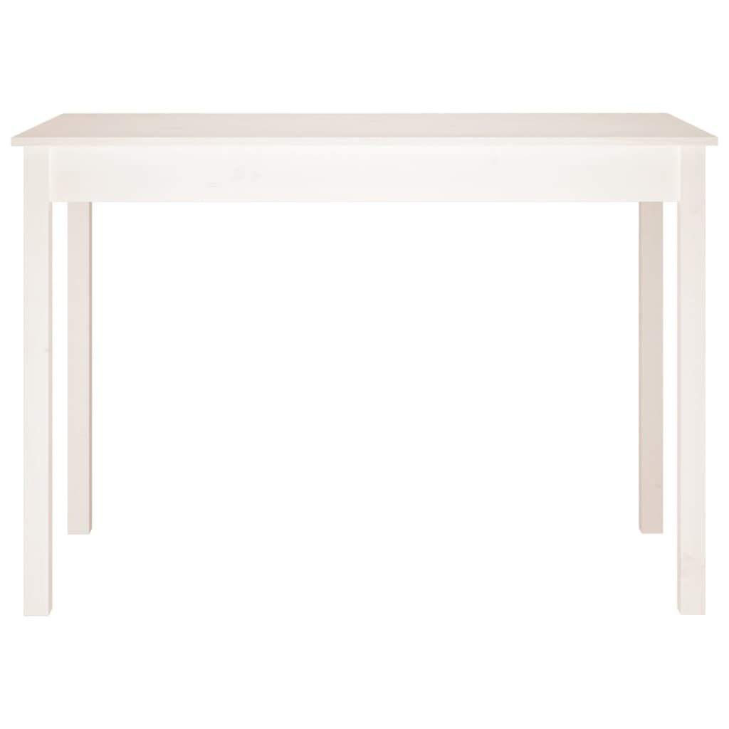 vidaXL Τραπεζαρία Λευκή 110 x 55 x 75 εκ. από Μασίφ Ξύλο Πεύκου