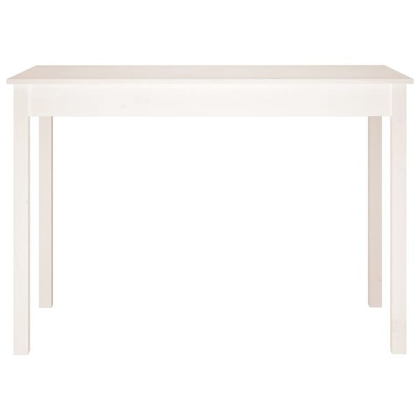 vidaXL Τραπεζαρία Λευκή 110 x 55 x 75 εκ. από Μασίφ Ξύλο Πεύκου