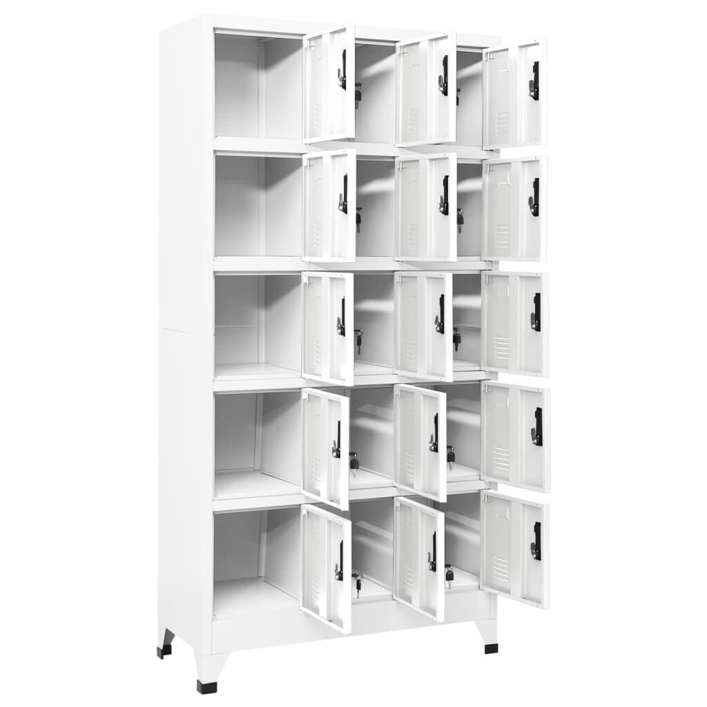 vidaXL Φοριαμός Λευκός 90 x 40 x 180 εκ. Ατσάλινος