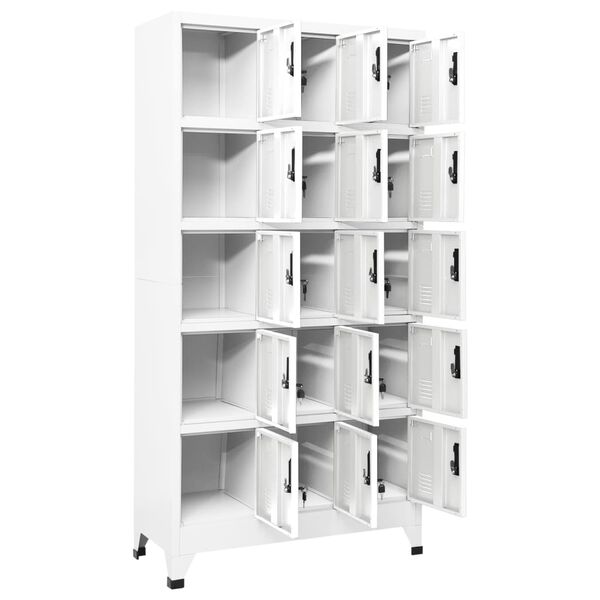 vidaXL Φοριαμός Λευκός 90 x 40 x 180 εκ. Ατσάλινος