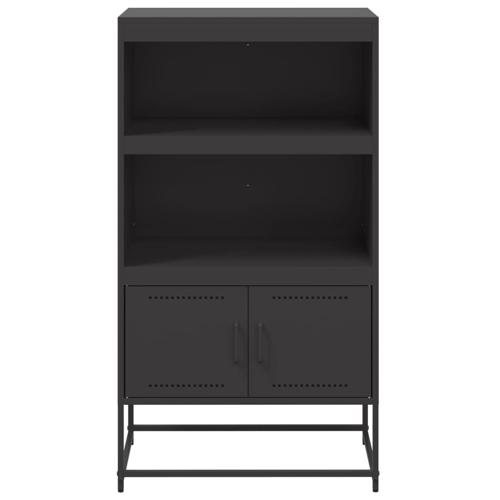 vidaXL Ραφιέρα Μαύρη 68,5x38,5x123,5 εκ. από Ατσάλι