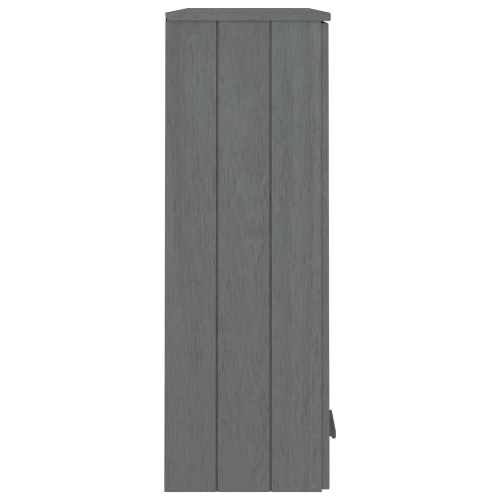 vidaXL Πάνω Μέρος Ντουλαπιού HAMAR Γκρι 85x35x100 εκ. Μασίφ Πεύκο