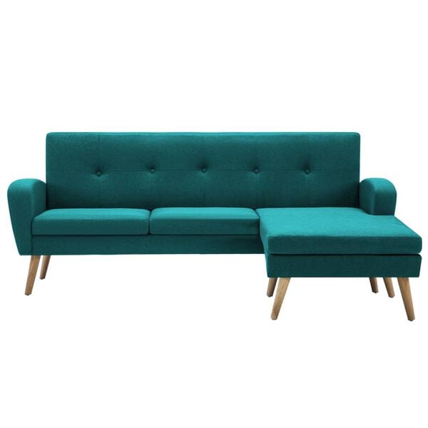 vidaXL Καναπές Γωνιακός Πράσινος 186 x 136 x 79 εκ. Υφασμάτινος
