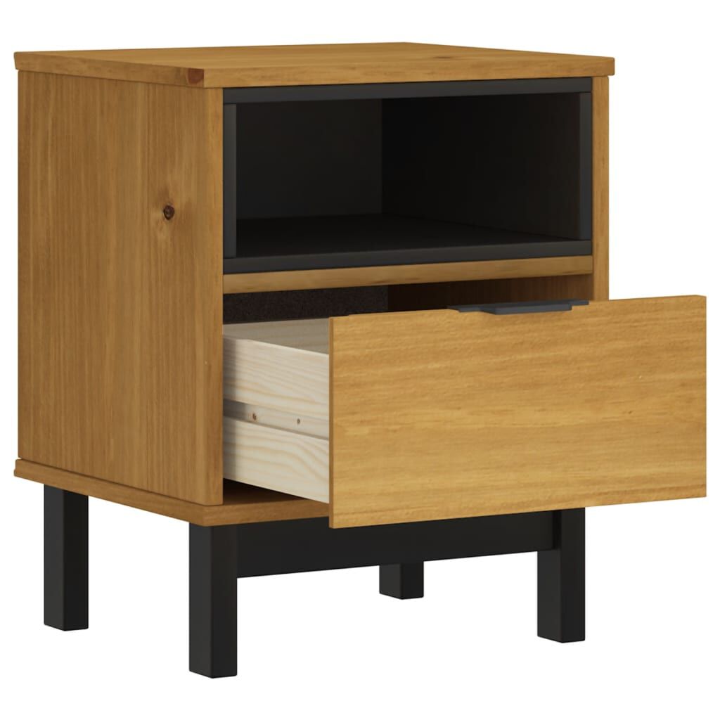 vidaXL Κομοδίνο FLAM 40 x 35 x 50 εκ. από Μασίφ Ξύλο Πεύκου