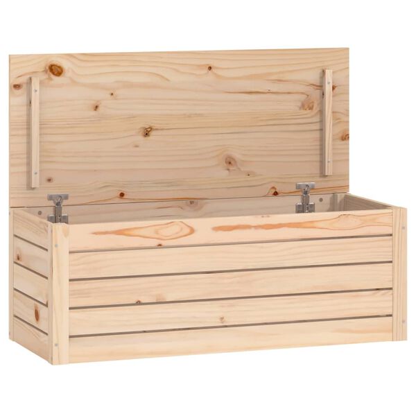 vidaXL Κουτί Αποθήκευσης 89x36,5x33 εκ από Μασίφ Ξύλο Πεύκου