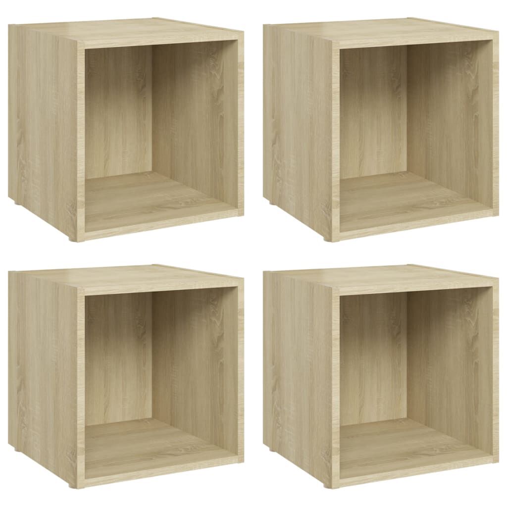 vidaXL Έπιπλα Τηλεόρασης 4 τεμ. Sonoma Δρυς 37x35x37 εκ. Επεξ. Ξύλο