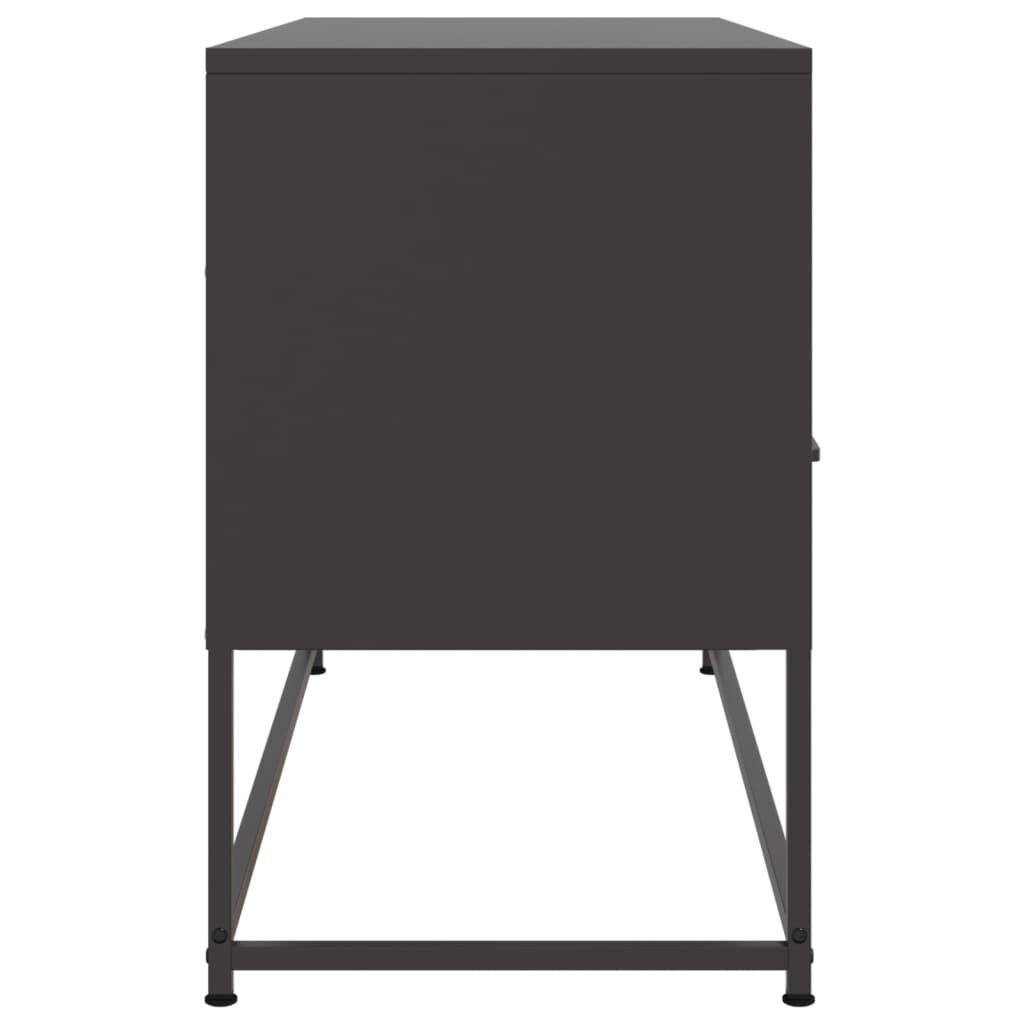 vidaXL Έπιπλο Τηλεόρασης Μαύρο 100,5x39x60,5 εκ. Ατσάλινο