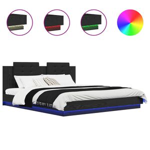 vidaXL &Kappa;&rho;&epsilon;&beta;ά&tau;&iota; &mu;&epsilon; &Kappa;&epsilon;&phi;&alpha;&lambda;ά&rho;&iota; &Mu;&alpha;ύ&rho;&eta; &Omicron;&xi;&upsilon;ά 180 x 200 cm &Epsilon;&pi;&epsilon;&xi;&epsilon;&rho;&gamma;&alpha;&sigma;&mu;έ&nu;&omicron; &xi;ύ&lambda;&omicron;