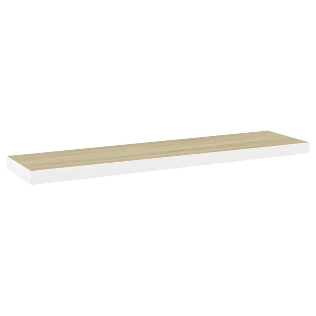 vidaXL Ράφια Τοίχου 4 τεμ. Δρυς/Λευκό 120x23,5x3,8 εκ. MDF
