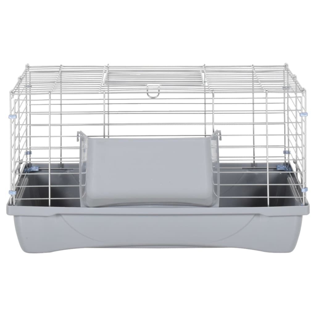 vidaXL Κλουβί Μικρών Ζώων Γκρι 58x32x31 εκ. Πολυπροπυλένιο & Μέταλλο