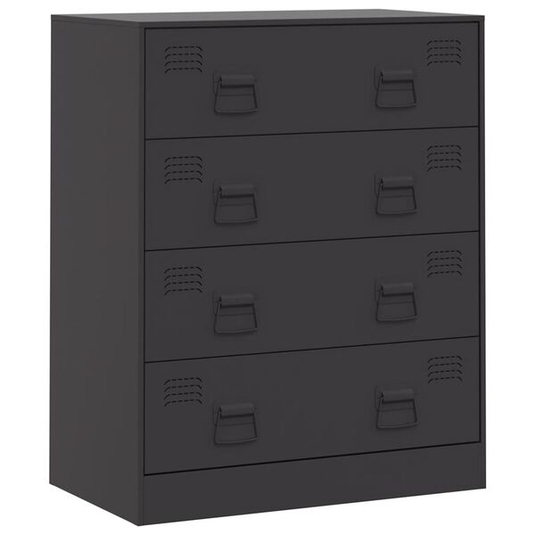 vidaXL Ντουλάπι Μαύρο 67x39x83 εκ. από Ατσάλι