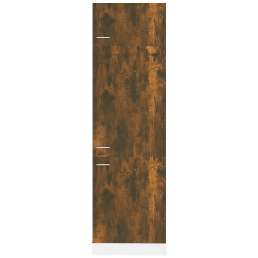 vidaXL Ντουλάπι Ψυγείου Lyon Καπνιστή Δρυς 60x57x207 εκ. Επεξεργ. Ξύλο
