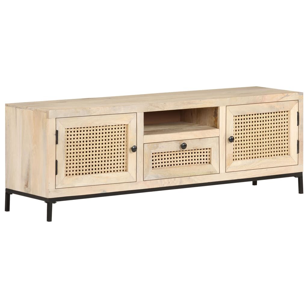 vidaXL Έπιπλο Τηλεόρασης 120x30x40 εκ. Ξύλο Μάνγκο/Φυσικό Ζαχαροκάλαμο