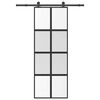 vidaXL &Sigma;&upsilon;&rho;ό&mu;&epsilon;&nu;&eta; &pi;ό&rho;&tau;&alpha; &mu;&epsilon; &sigma;&epsilon;&tau; &upsilon;&lambda;&iota;&kappa;&omicron;ύ 76x205 cm &alpha;&pi;ό &gamma;&upsilon;&alpha;&lambda;ί&&Alpha;&lambda;&omicron;&upsilon;&mu;ί&nu;&iota;&omicron;