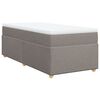 vidaXL Κρεβάτι Boxspring με Στρώμα Taupe 90x190 εκ.Υφασμάτινο