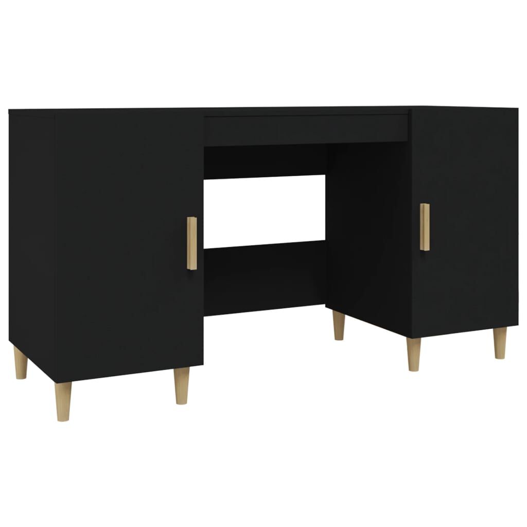 vidaXL Γραφείο Μαύρο 140 x 50 x 75 εκ. από Επεξεργασμένο Ξύλο