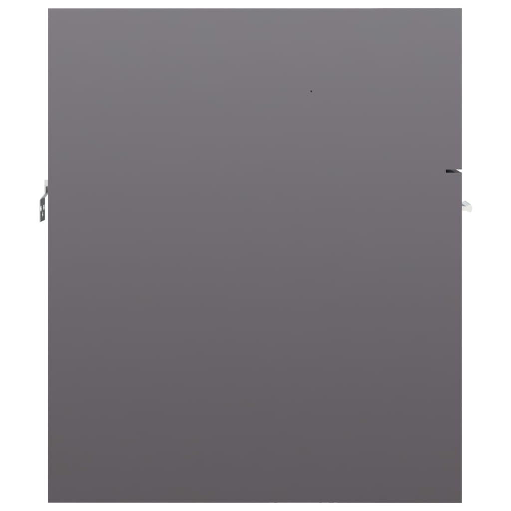 vidaXL Ντουλάπι Νιπτήρα Γυαλιστερό Γκρι 41x38,5x46 εκ. από Επεξ. Ξύλο